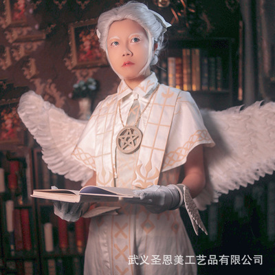 Personality doctor COS clothes Angel of light COSPLAY clothing comic Wig wing Syringe full set