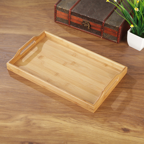 Zhenqi factory wholesale tea tray household dry soaking bamboo tray household tray home household bamboo tray plastic drain tray