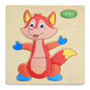 Wooden cartoon three dimensional brainteaser, fruit smart toy, 1-2-3-4 years