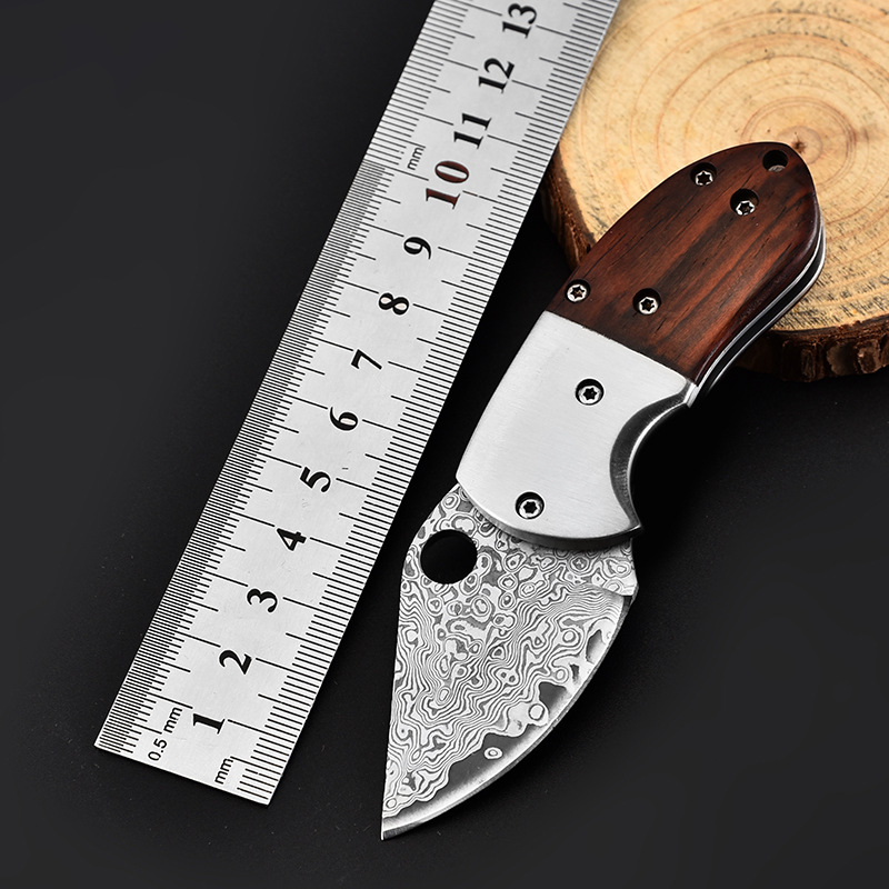 厂家直销户外多功能野营大马仕革钢折刀防身便携折刀高硬度军刀