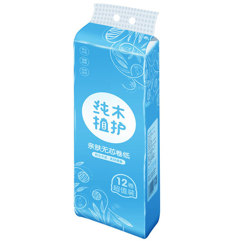 Plant care coreless roll paper 36 rolls 4-layer toilet paper wholesale household paper towel toilet paper manufacturer wholesale