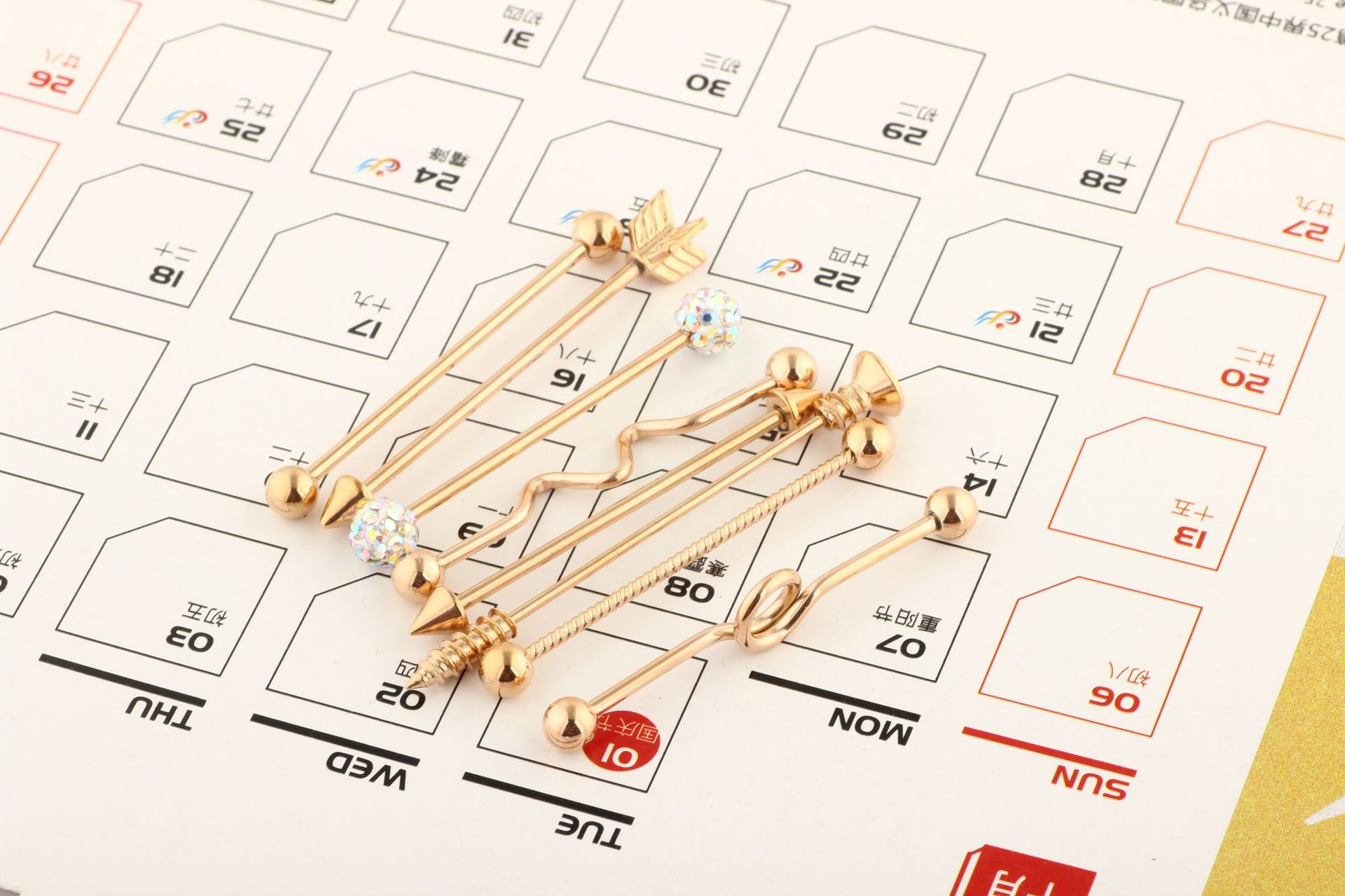 Fashion Solid Color Stainless Steel Ear Studs