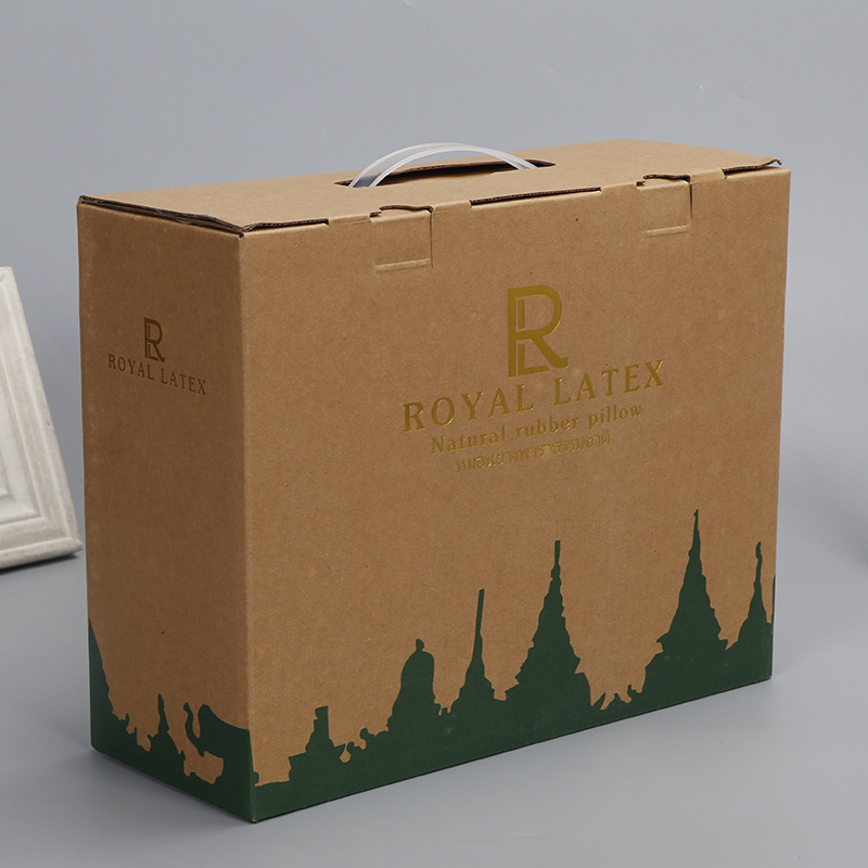 厂家供货烫金彩印礼品手提彩盒 牛皮纸瓦楞纸茶叶包装纸盒 批发