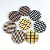 Plaid flat -bottomed cloth buckle rope lattice buckle buckle buckle earrings new bag twist buckle jewelry accessories