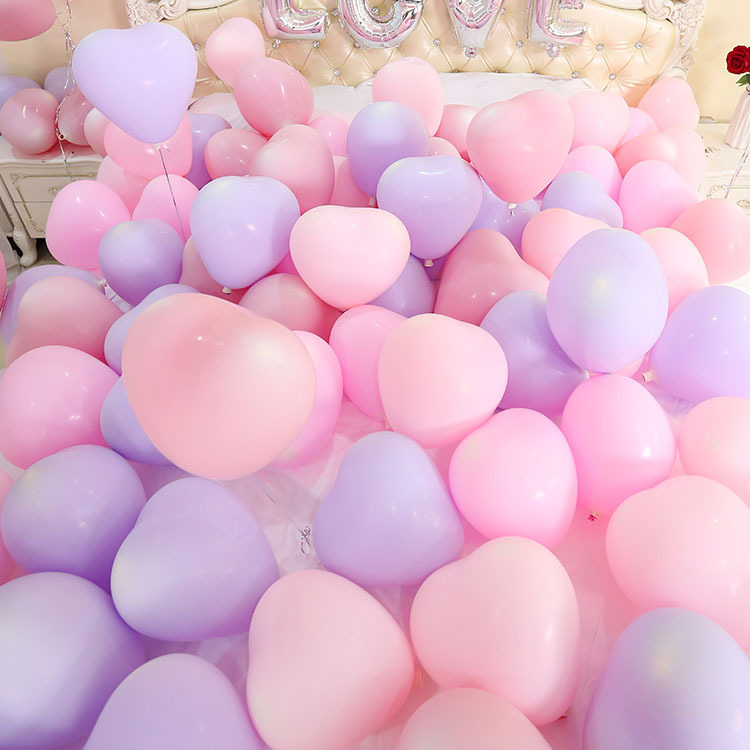 Mignon Sucré Forme De Cœur Émulsion Fête Date D'anniversaire Festival Ballons display picture 2