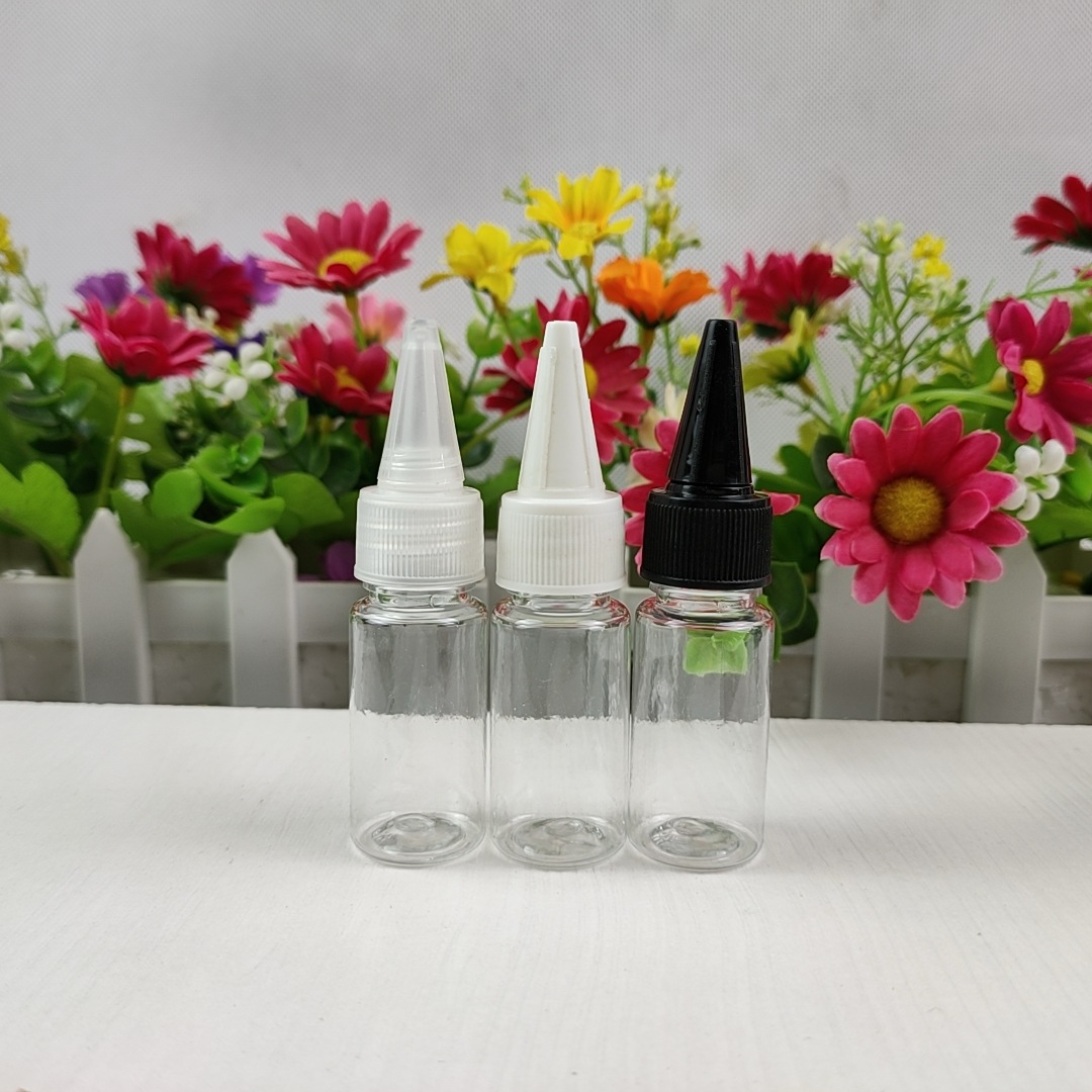 现货供应 10ml透明尖嘴瓶 塑料瓶调色 塑料分装瓶 水彩颜料瓶