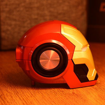 New Iron Man Bluetooth Speaker, Creative Gift, Wireless Smart Radio with Subwoofer, Card Slot Phone Speaker