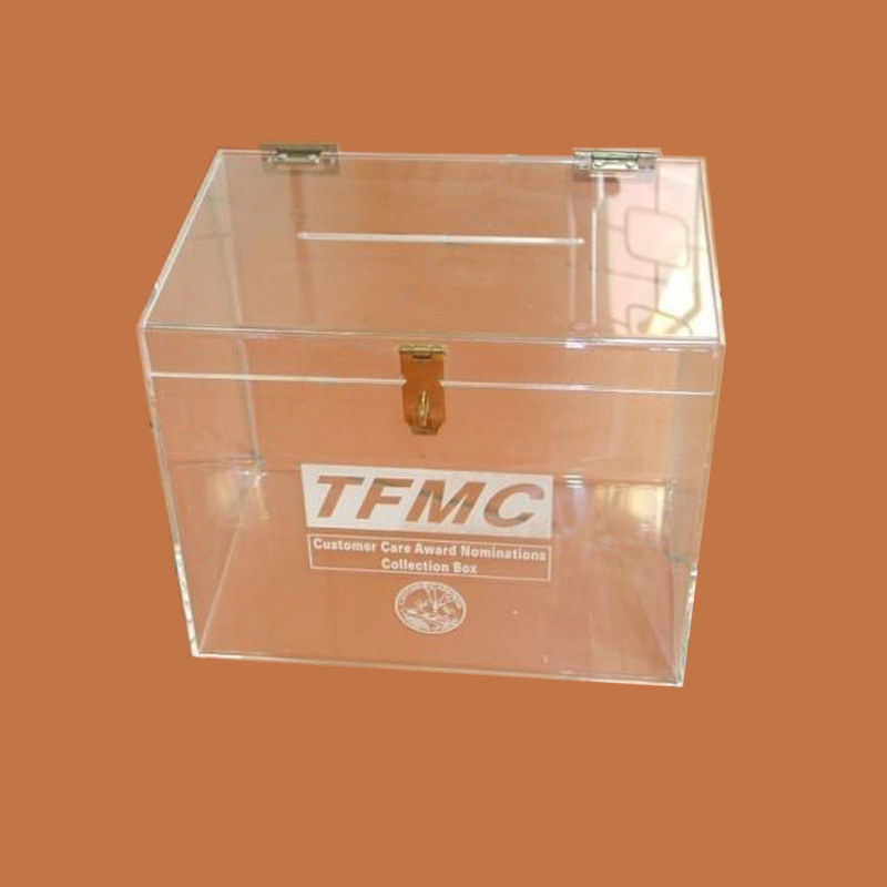 定做有机玻璃投票箱亚克力捐款箱抽奖箱透明箱子带锁 阿里巴巴