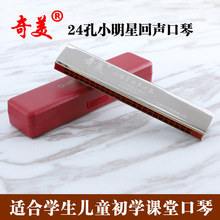 奇美24孔小明星回声口琴学生成年人初学专业演奏口琴吹奏乐器