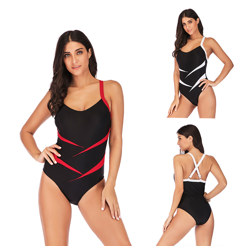 2019 new pattern Europe and America Add fertilizer Plus Size Swimsuit conservative Show thin Mosaic style Self cultivation Show thin Swimsuit