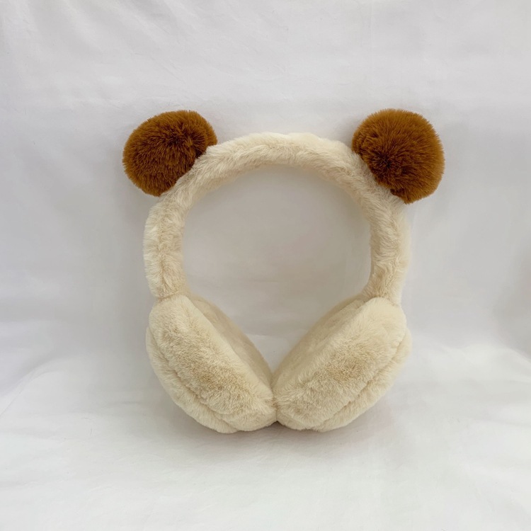 Factory direct new plush headphones headset warm fur ball music gift headphones support generation hair