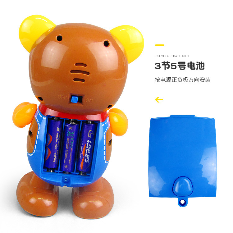 Tiktok Red rojo mismo estilo bailando cantar oso soñoliento luz eléctrica juguete música puesto Venta caliente juguetes al por mayor