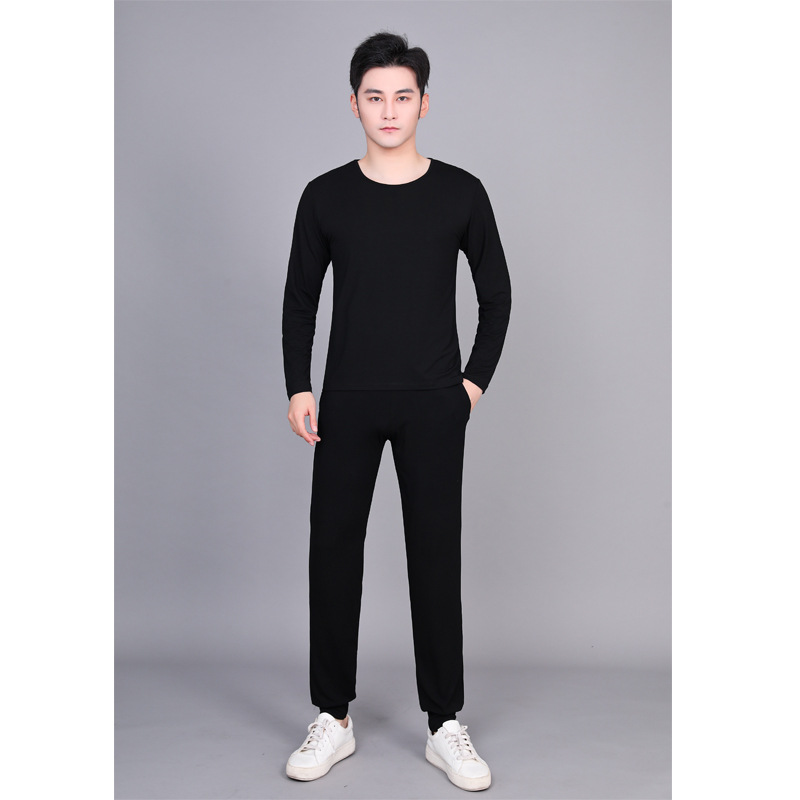 03 Black Long Sleeve Crewneck Set