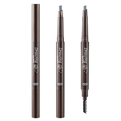Double-headed eyebrow pencil, automatic rotating eyebrow pencil, not easy to smudge, automatic triangular eyebrow pencil, eyebrow powder wholesale, factory direct sales