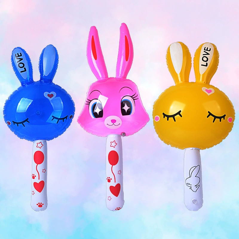 Фабрика в наличии поставляет надувную кролик LOVE палку мультяшную голову животного милый кролик палочка детская игрушка кролик