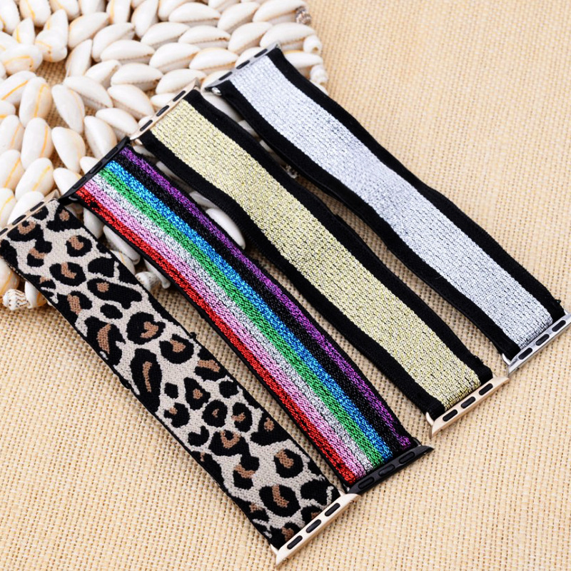For Apple ultra Watch Strap Elastic Printing One-Loop Nylon Loop Belt iwatch8 Generation 49mm