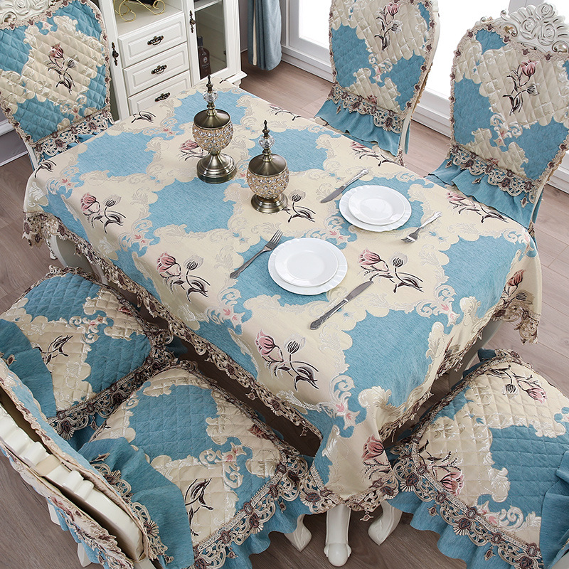 欧式郁金香蓝椅垫 (3)