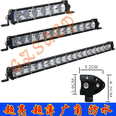 Car led Strip Car Truck Grille Off-road vehicle Roof Modified Bar Light 12v 24v Super Bright Single Row Spotlight (Roof Light)