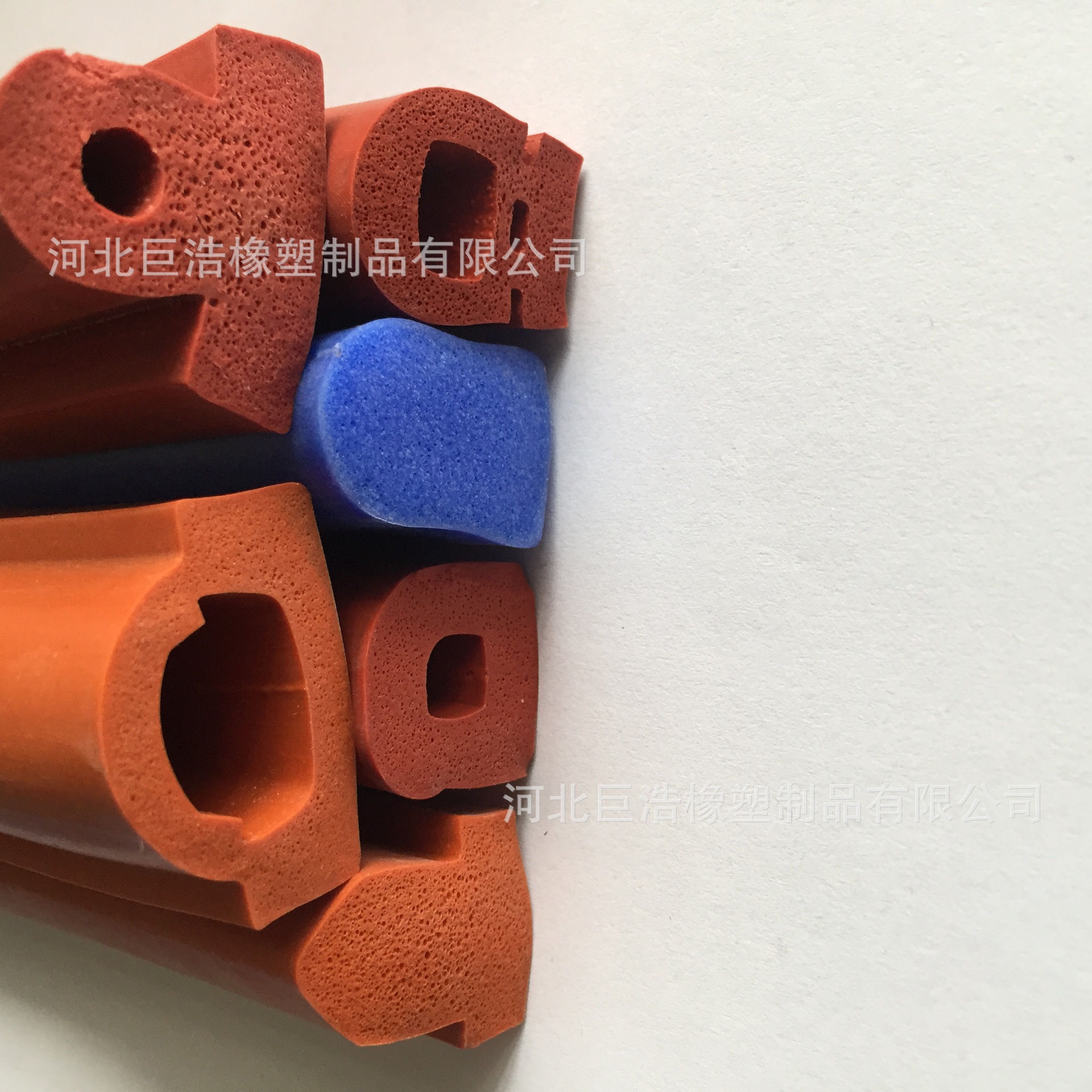 彩色硅胶发泡密封条 硅胶密封条 耐高温橡胶条 来图来样定购