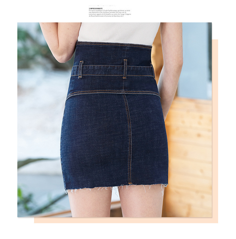 high waist two-piece denim skirt   NSDT12626