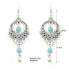 Retro ethnic accessory, turquoise hydrolate, earrings, European style, ethnic style