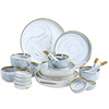 Marble tableware, set home use, soup bowl, European style
