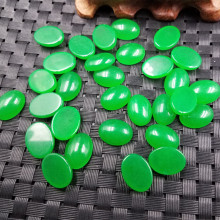 戒面批发玉石台湾碧玉椭圆形戒面绿色石英岩玉裸石半成品配件