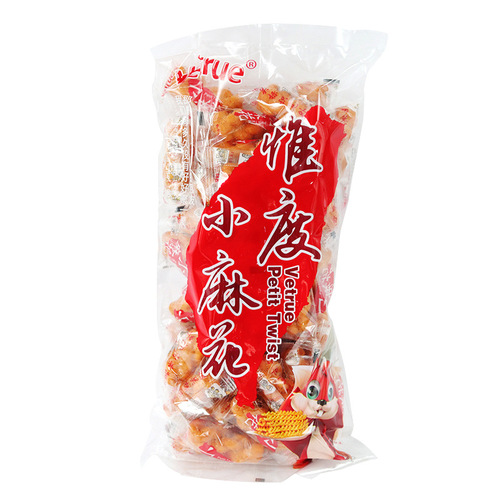 Vetrue惟度小麻花330g办公零嘴休闲食品即食传统糕点袋装充饥夜宵