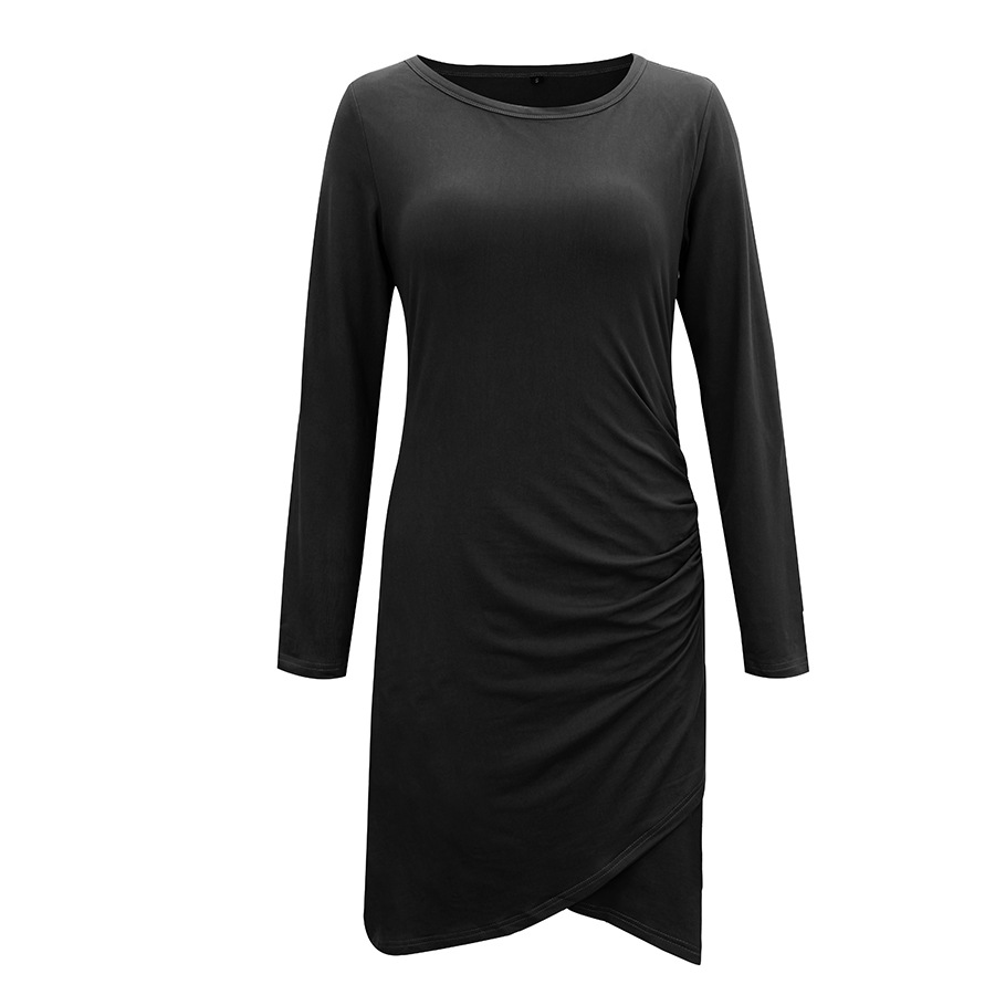  fashion light dress irregular long sleeve dress NSAL2866