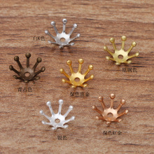 diy饰品配件材料铜镀6色10MM花帽花托古风头饰材料(08181)