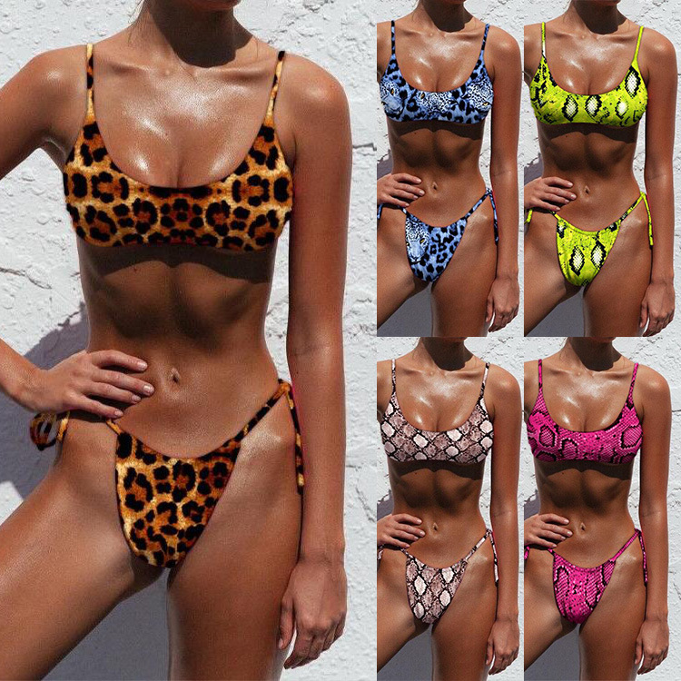 bikini estampado sexy traje de baño dividido para damas de estilo caliente NSDA2539