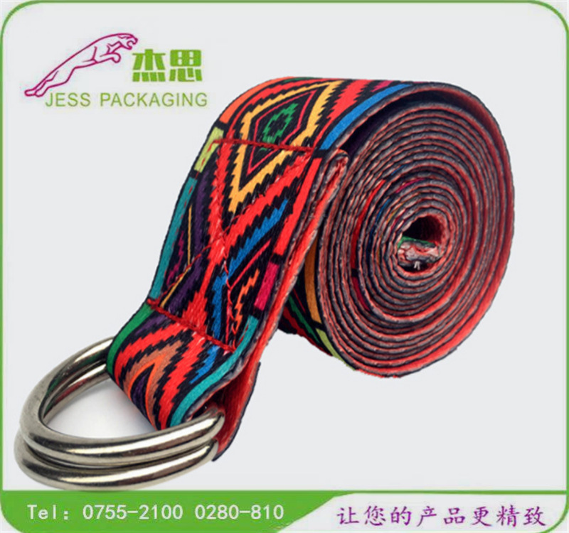 设计新款瑜伽伸展拉筋带 挂墙绳拉力带  拉伸辅助瑜伽用品包