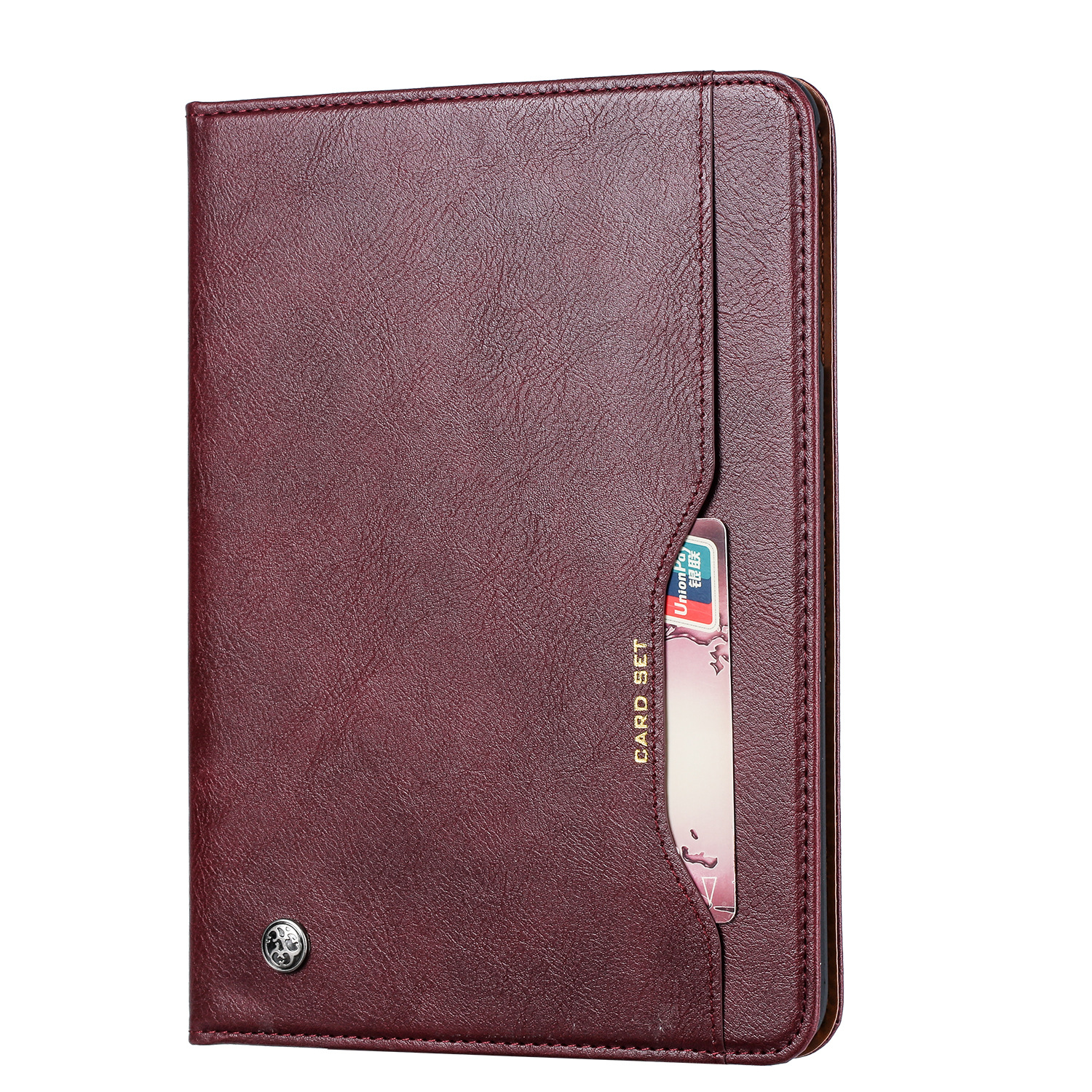 Funda de cuero adecuada para Samsung TabA8T290/T295, funda protectora para teléfono con ranuras para tarjetas, estilo empresarial, venta directa de fábrica.