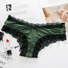 Vignycore European version of sexy lace low -waist hollow drill big underwear foreign trade cross -border slide cotton crotch