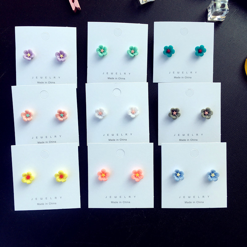 Wholesale Jewelry 1 Pair Simple Style Flower Resin Ear Studs display picture 6