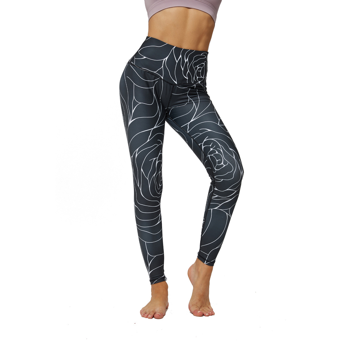 Pantalones de yoga de cintura alta para levantamiento de cadera NSNS47256