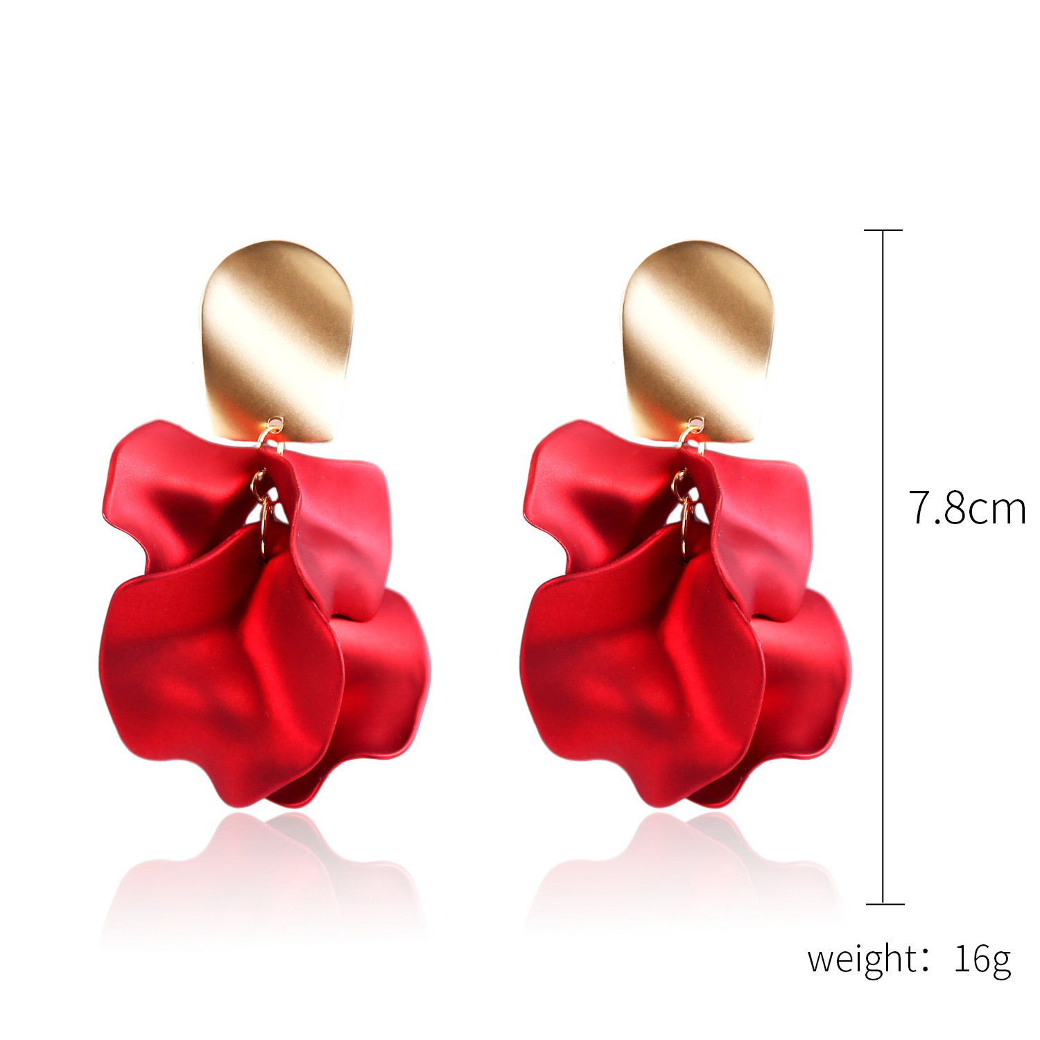 Resin Material 1 Pair Elegant Lady Flower Resin Drop Earrings