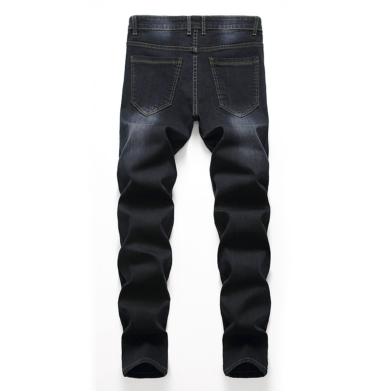 Herren Jeans Mit Distressed Look Und Geradem Bein_voghion.com