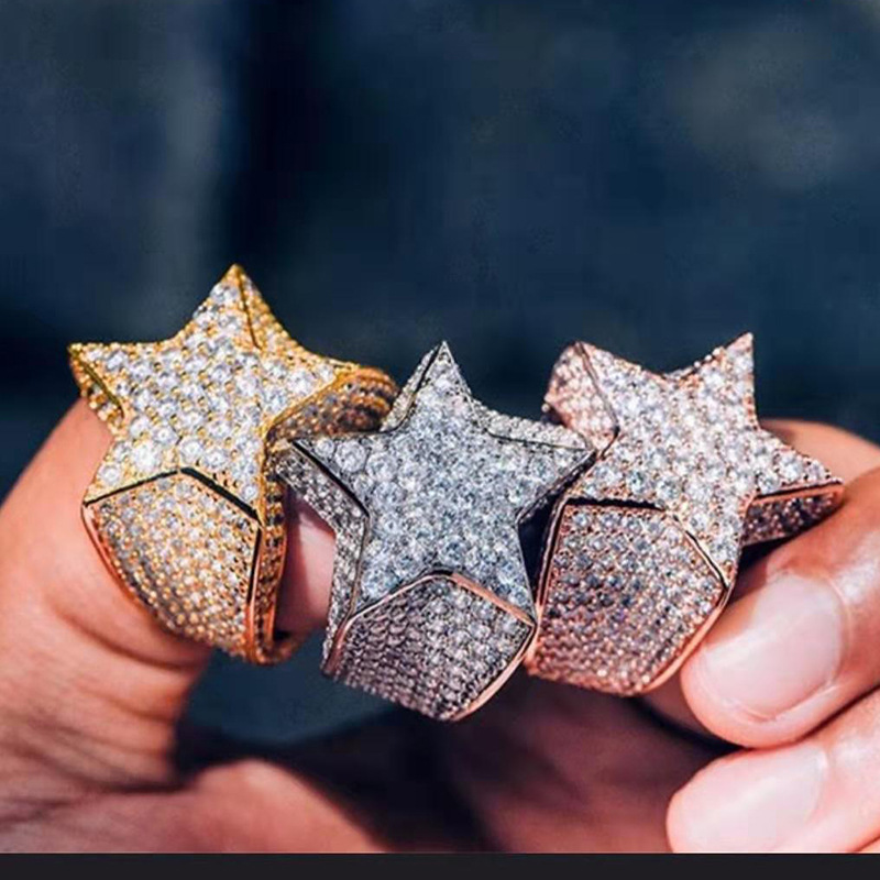 15g Weight Rings Classification Vacation Star Alloy Plating Men's Rings Men Band Rings