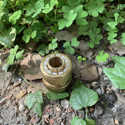 All-copper 6-part water pipe butt repair and extension joint for car washing, garden watering and flower cleaning