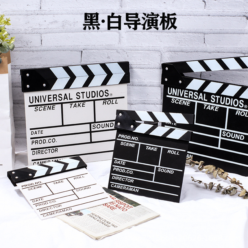 Movie board props field record board director board wooden photography shop photo props creative decorations ornaments