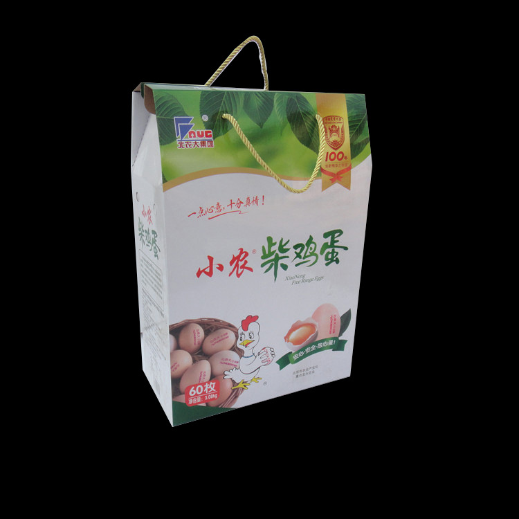 厂家订 制土鸡蛋包装盒手提礼品包装纸盒农家土特产包装瓦楞礼盒