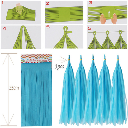 Cross-border tassel streamers and ribbons, birthday party and wedding decorations, European and American window displays, DIY tassel wholesale