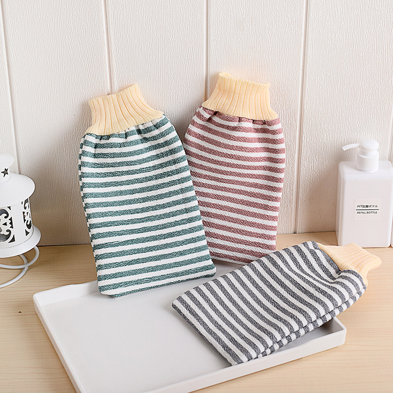 厂家直销条纹搓澡巾 沐浴手套 柔软洗澡巾 加厚搓澡巾 沐浴澡巾|ms