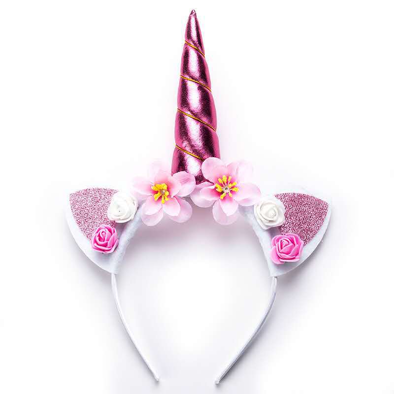 Factory direct supply of cross-border unicorn headbands, children's cartoon headbands, Halloween princess birthday party headwear wholesale detail image 4