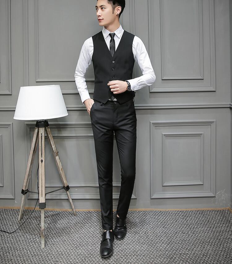 Traje de padrino traje de chaleco de hombre primavera y otoño boda hermanos grupo de tres piezas Hotel Noche ropa de trabajo