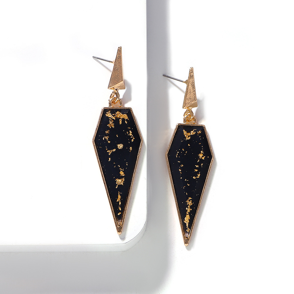 Européen Et Américain De Mode Alliage De Résine Géométrique Boucles D'oreilles Simple Tout-match Boucles D'oreilles Personnalisé Boucles D'oreilles Accessoires Jiaqi Ornement En Gros display picture 7