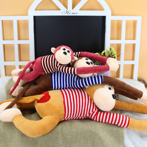Lying Monkey Long-Arm Monkey Long-Tail Monkey Plush Toy Wedding Confetti Creative Curtain Hanging Doll Wholesale
