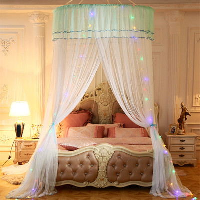 批发 圆顶蚊帐 圆形免安装吊顶网红加厚加密蕾丝花边 一件代发