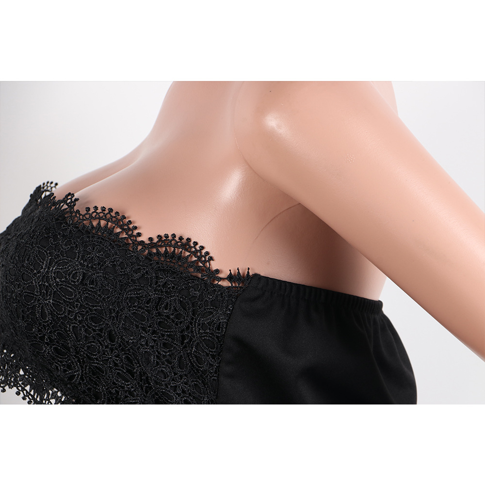 Boutique Sexy Solid Color Lace Jumpsuit